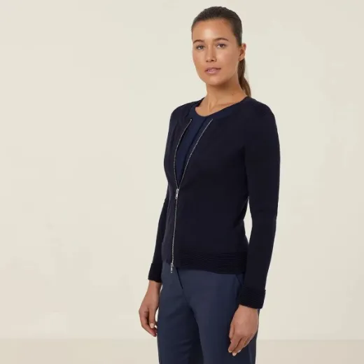 Picture of NNT Ladies Pure Wool Zip Front Cardigan